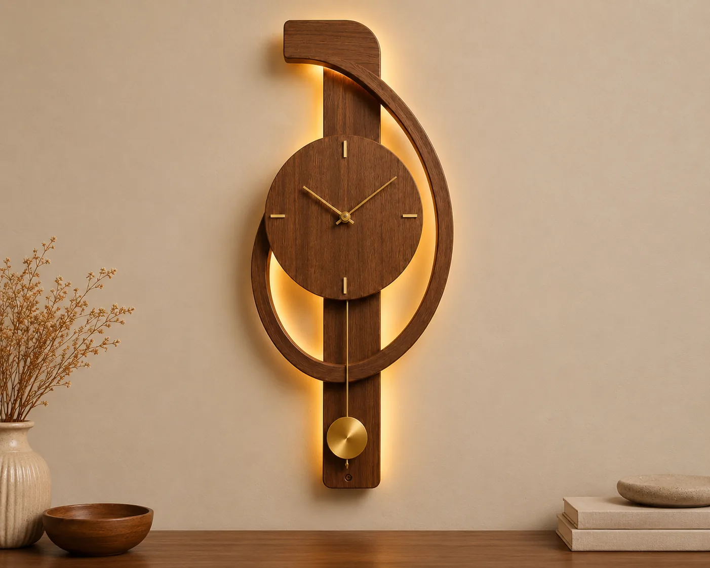 Large Guitar Shaped Wall Clock Music Lovers Gift