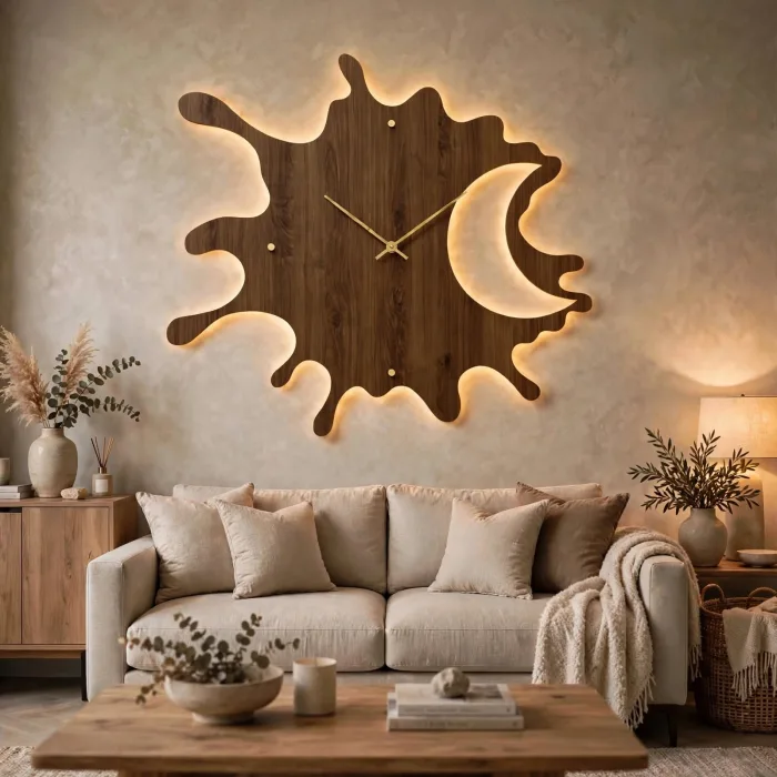 Large Decorative Wall Clock Abstract Modern Design photo 1