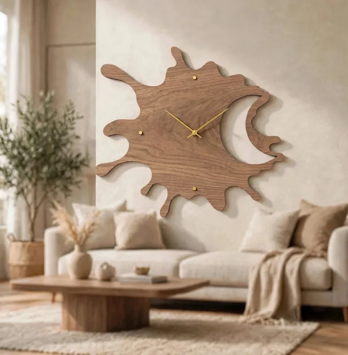 Large Decorative Wall Clock Abstract Modern Design photo 9