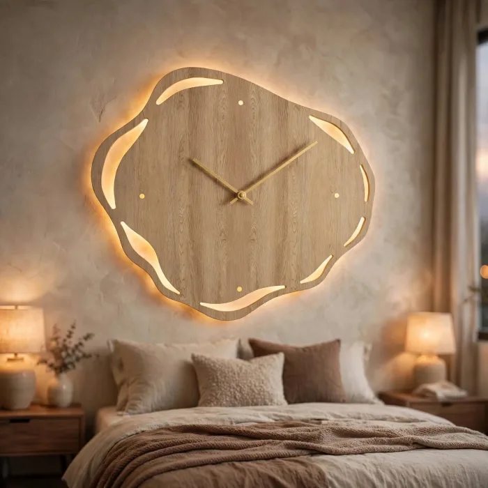 Large Organic Wall Clock Modern Living Room photo 9