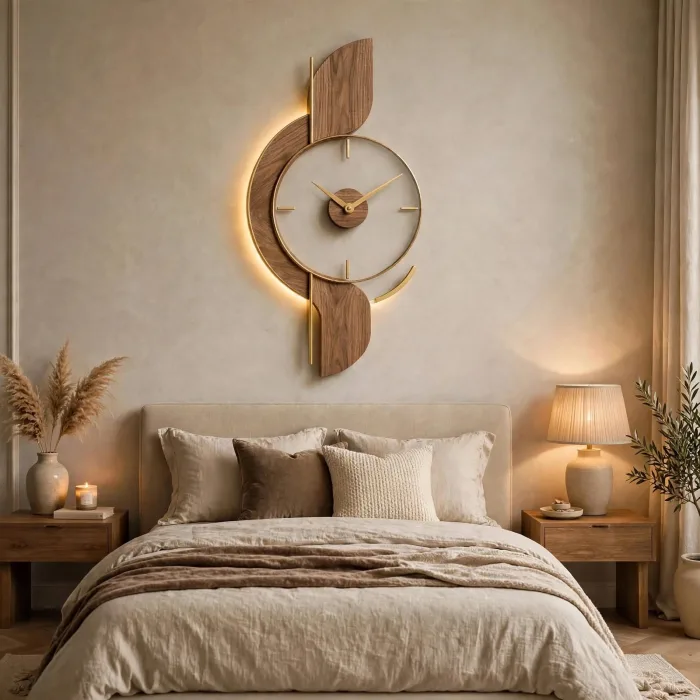 Large Modern Decorative Wall Clock Minimalist Living Room photo 9