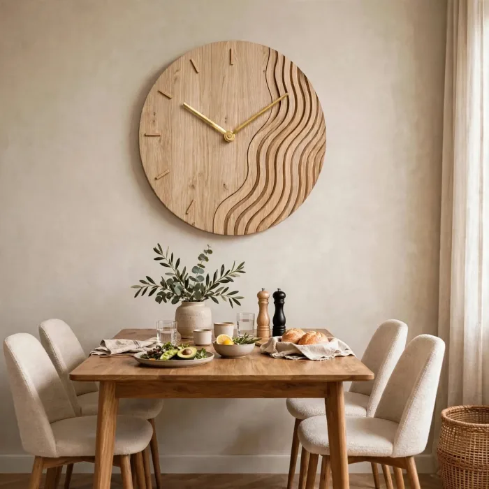 Large Modern Wall Clock With Ambient Light Decor photo 9