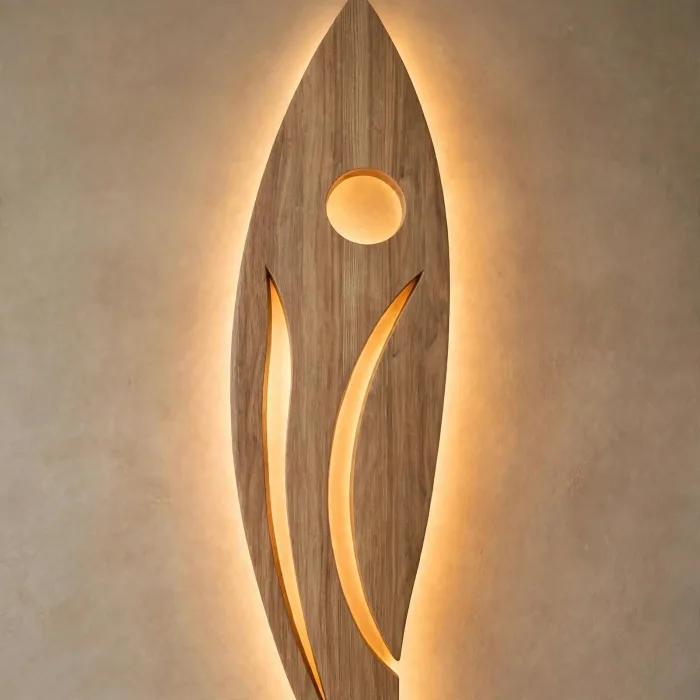 Modern Abstract Wall Light Sculpture Ambient Sconce Art photo 9