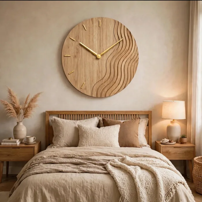Large Modern Wall Clock With Ambient Light Decor photo 10