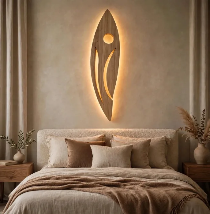 Modern Abstract Wall Light Sculpture Ambient Sconce Art photo 10