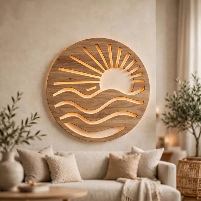 Boho Sun Wave Wall Art Coastal Sunrise Decor photo 10