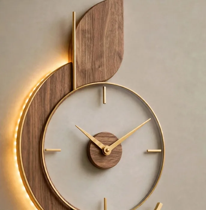 Large Modern Decorative Wall Clock Minimalist Living Room photo 11
