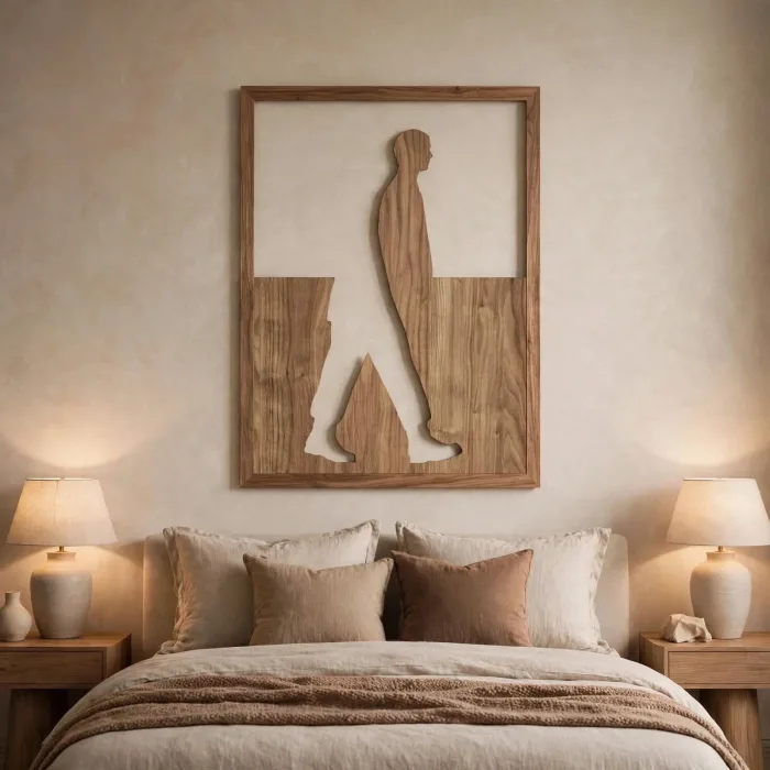 Minimalist Walking Man Illuminated Silhouette Wall Art Decor photo 11