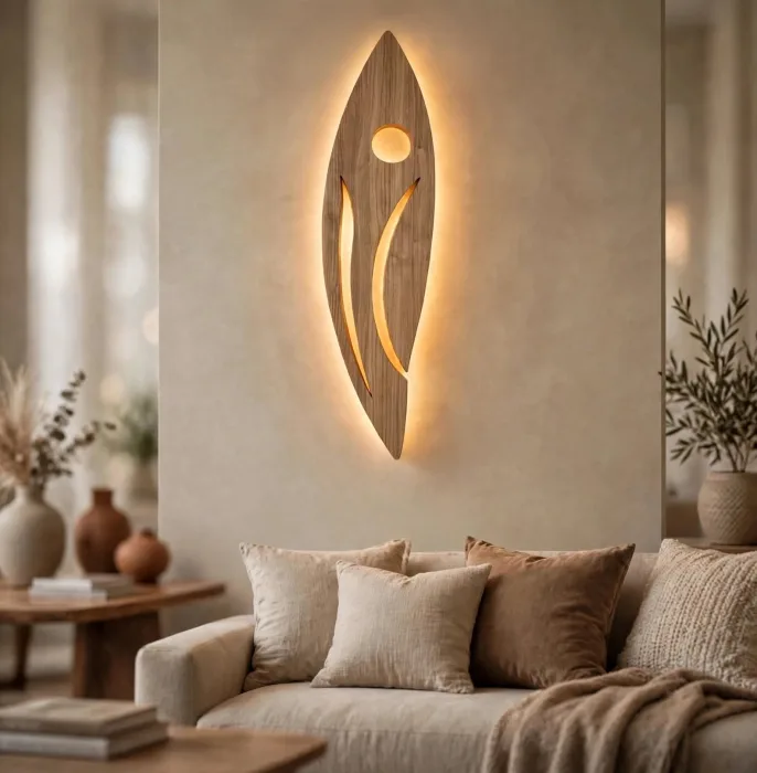 Modern Abstract Wall Light Sculpture Ambient Sconce Art photo 11