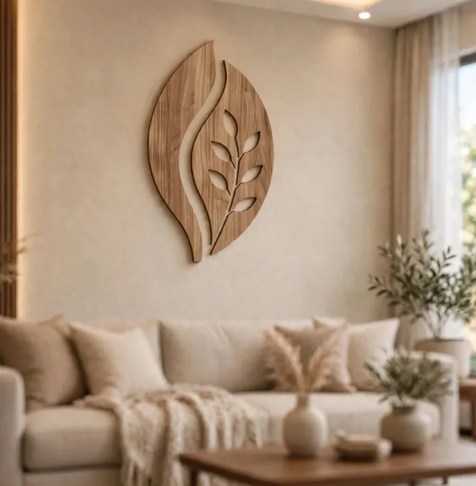 Modern Leaf Wall Art Lighted Minimalist Home Decor photo 11