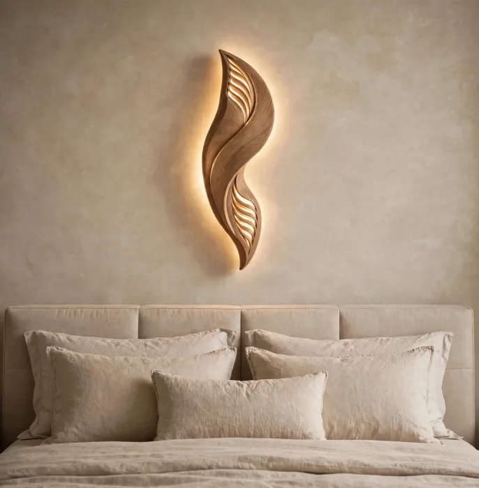 Modern Wall Art Light Sculptural Decorative Sconce Decor photo 11