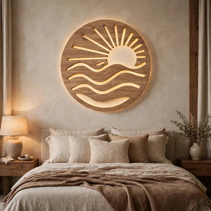 Boho Sun Wave Wall Art Coastal Sunrise Decor photo 11