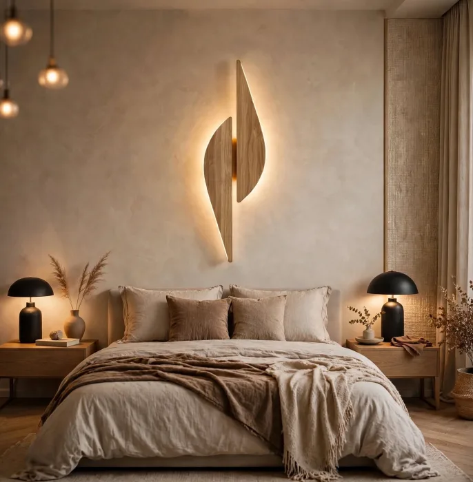 Modern Sculptural Wall Light Minimalist Ambient Art Decor photo 11