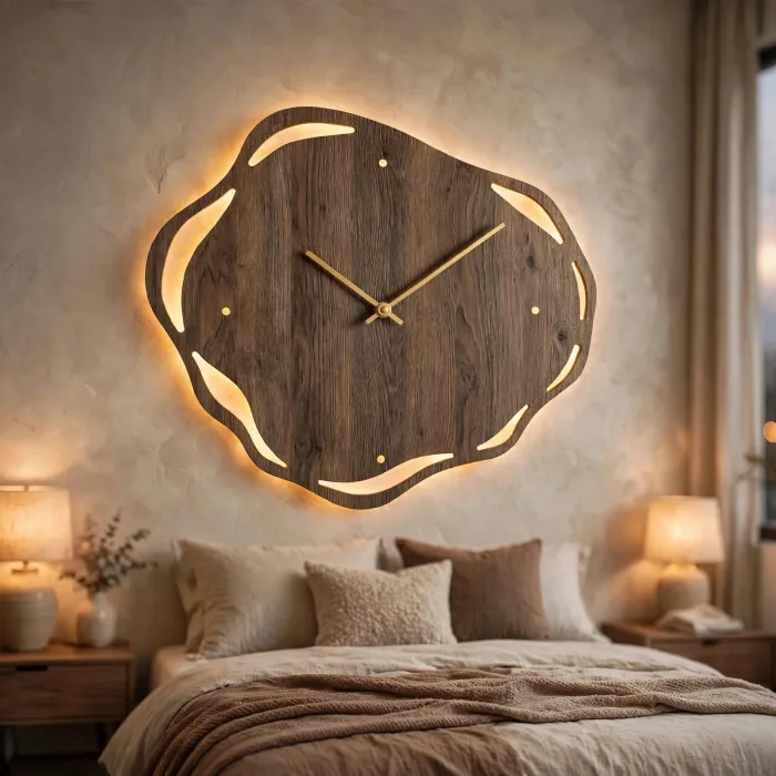 Large Organic Wall Clock Modern Living Room photo 12