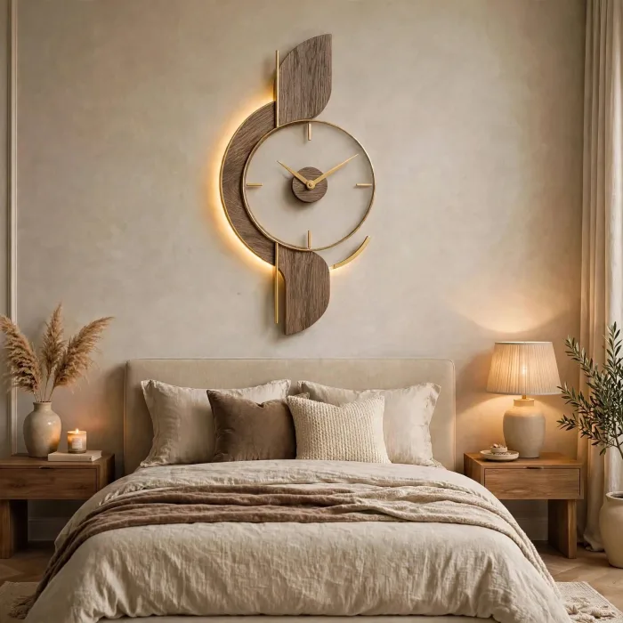 Large Modern Decorative Wall Clock Minimalist Living Room photo 12