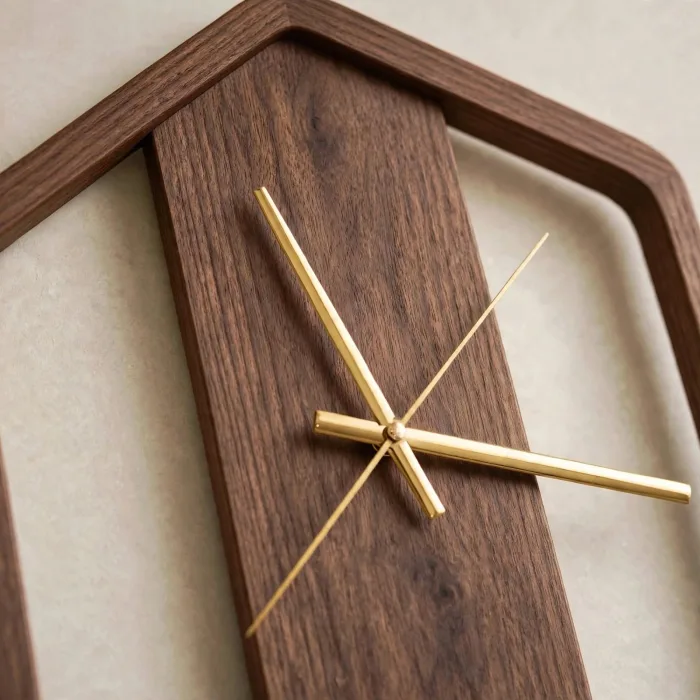 Modern Large Hexagon Wall Clock For Living Room photo 12