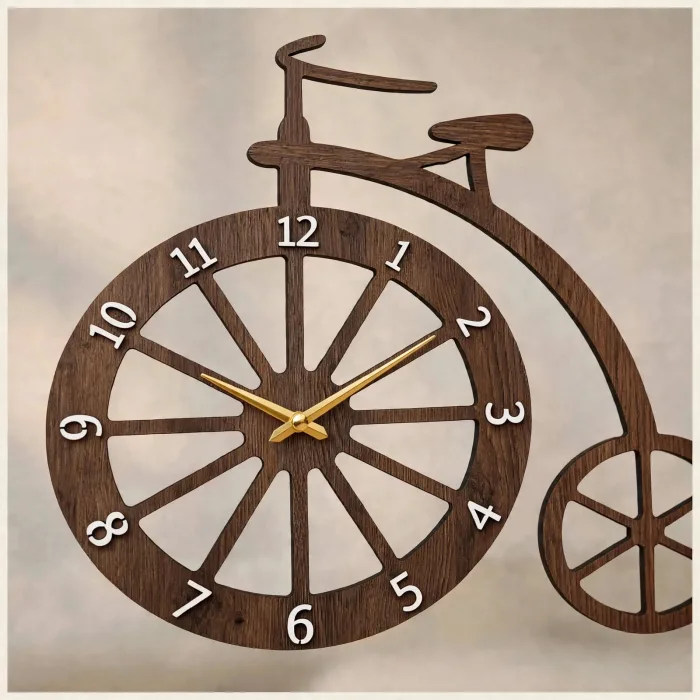 Unique Bicycle Wall Clock Large Modern Home Decor photo 12