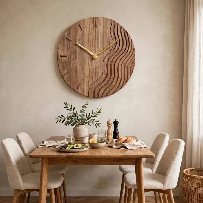 Large Modern Wall Clock With Ambient Light Decor photo 12
