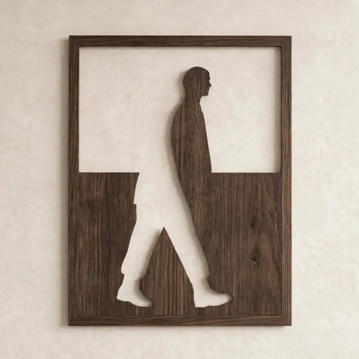 Minimalist Walking Man Illuminated Silhouette Wall Art Decor photo 12