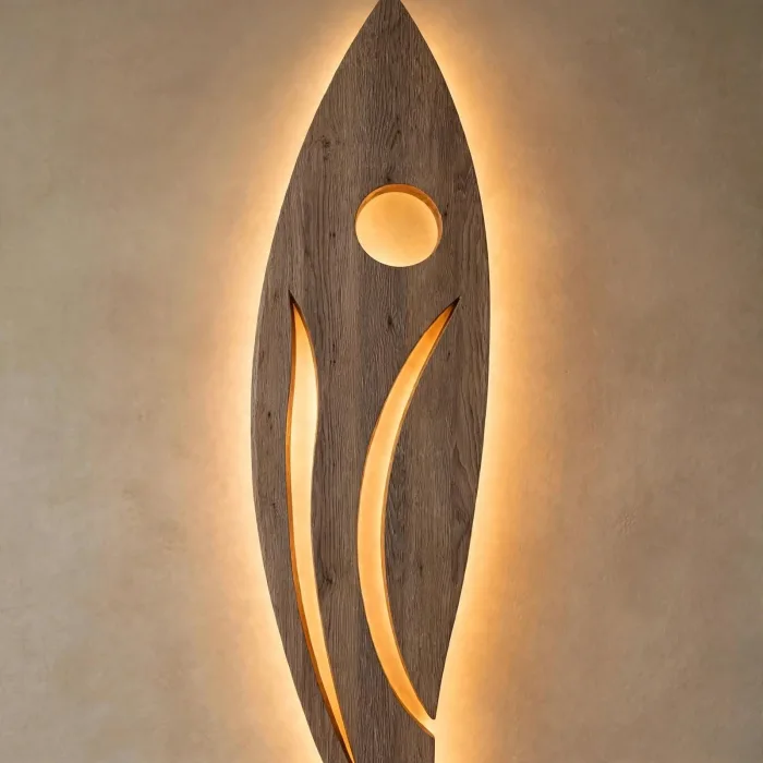 Modern Abstract Wall Light Sculpture Ambient Sconce Art photo 12