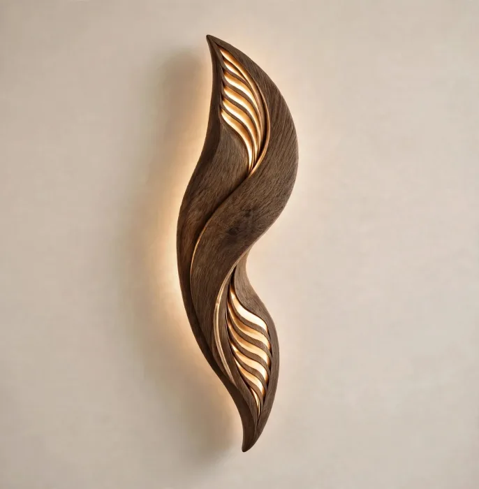 Modern Wall Art Light Sculptural Decorative Sconce Decor photo 12