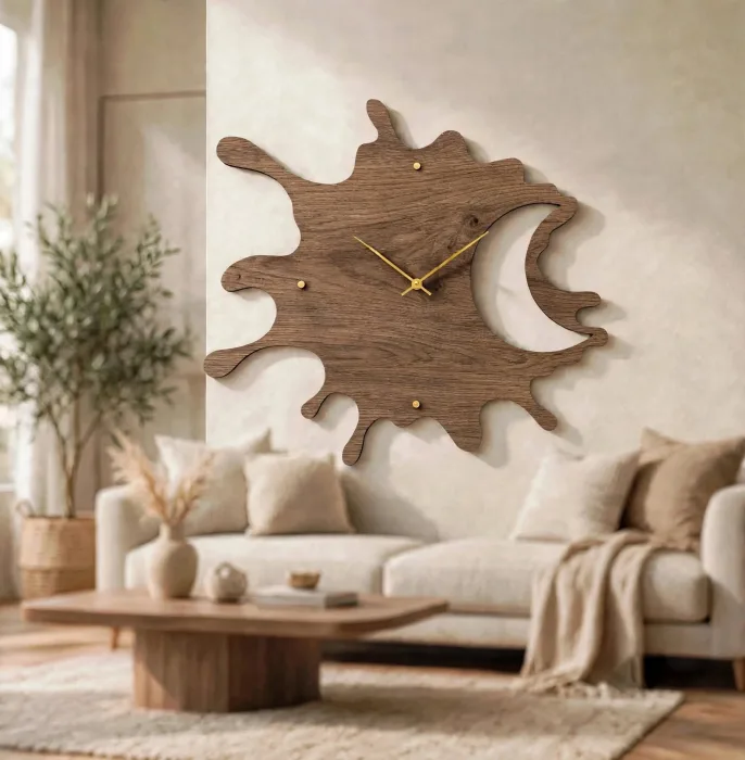 Large Decorative Wall Clock Abstract Modern Design photo 13