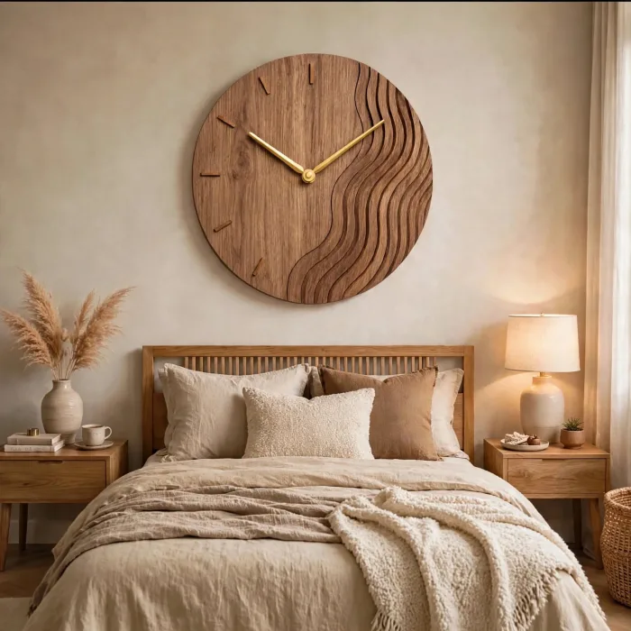 Large Modern Wall Clock With Ambient Light Decor photo 13