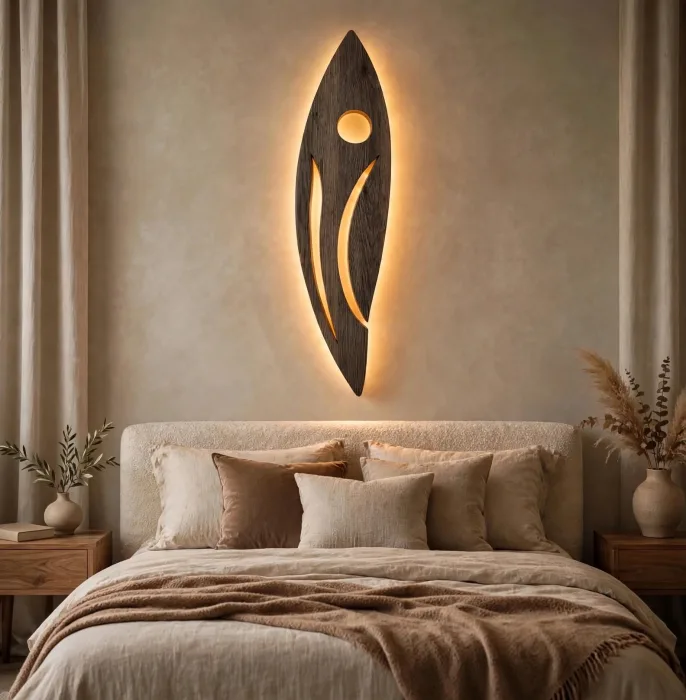 Modern Abstract Wall Light Sculpture Ambient Sconce Art photo 13