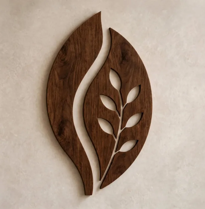 Modern Leaf Wall Art Lighted Minimalist Home Decor photo 13