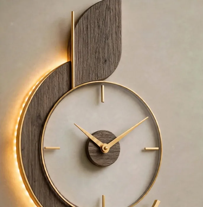 Large Modern Decorative Wall Clock Minimalist Living Room photo 14