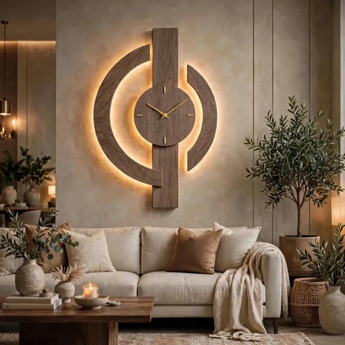 Large Minimalist Wall Clock Modern Living Room Decor photo 14