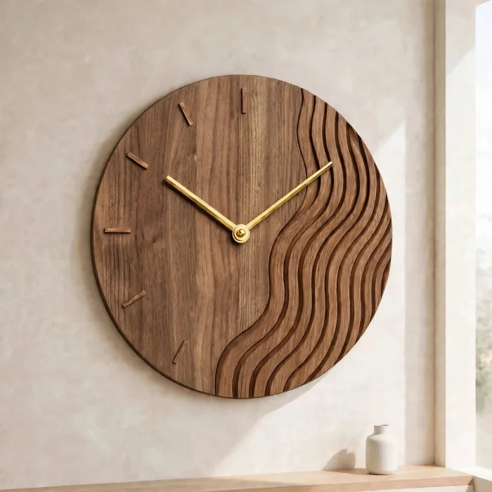 Large Modern Wall Clock With Ambient Light Decor photo 14