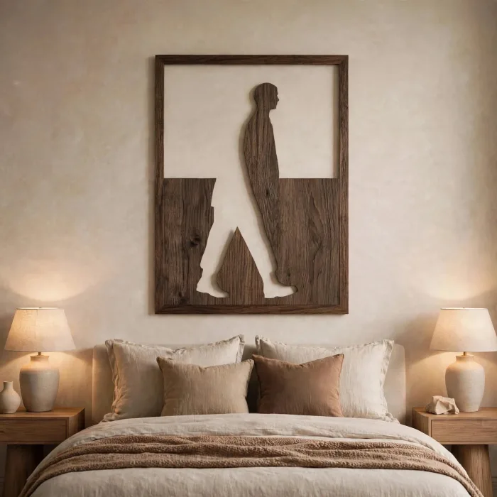 Minimalist Walking Man Illuminated Silhouette Wall Art Decor photo 14