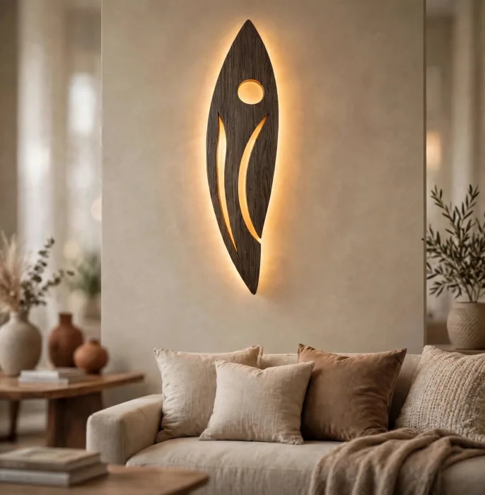 Modern Abstract Wall Light Sculpture Ambient Sconce Art photo 14