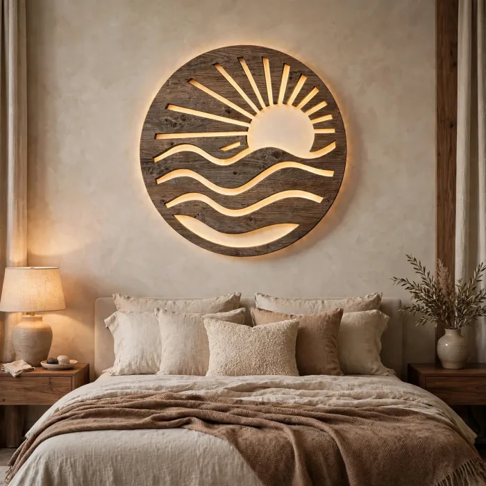 Boho Sun Wave Wall Art Coastal Sunrise Decor photo 14