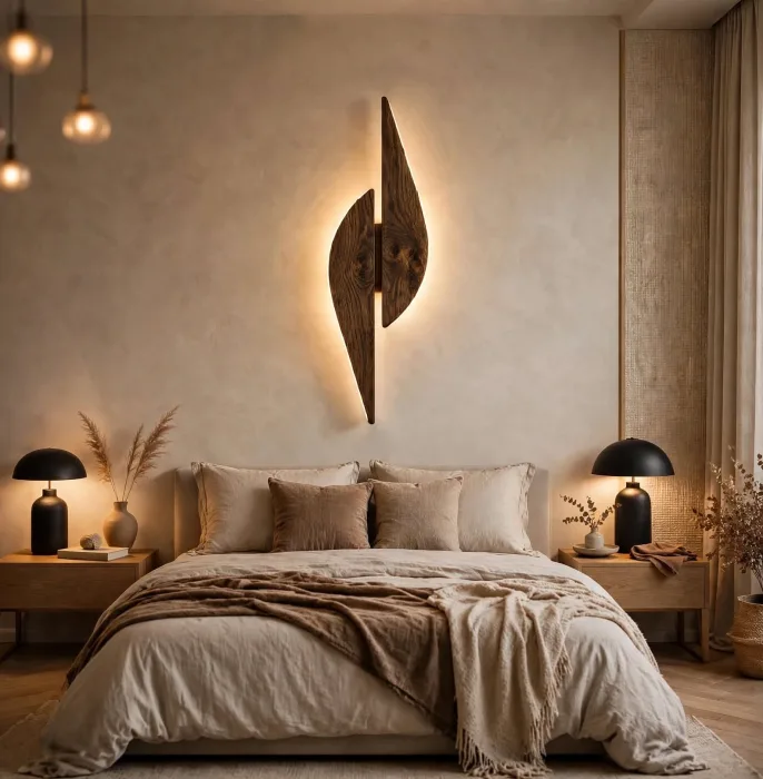 Modern Sculptural Wall Light Minimalist Ambient Art Decor photo 14