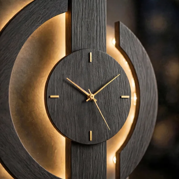 Large Minimalist Wall Clock Modern Living Room Decor photo 15