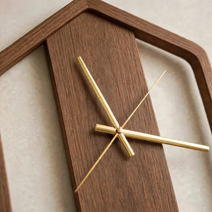 Modern Large Hexagon Wall Clock For Living Room photo 15