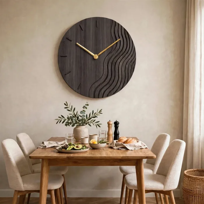 Large Modern Wall Clock With Ambient Light Decor photo 15
