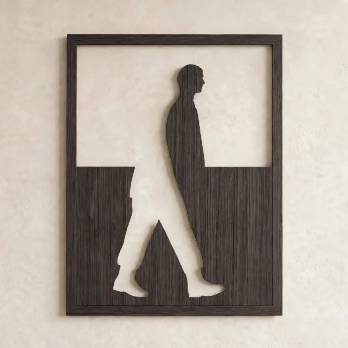 Minimalist Walking Man Illuminated Silhouette Wall Art Decor photo 15