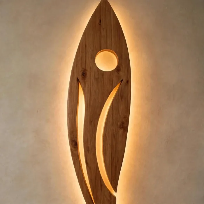 Modern Abstract Wall Light Sculpture Ambient Sconce Art photo 15