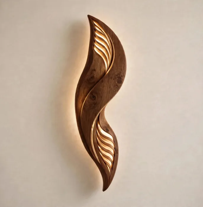 Modern Wall Art Light Sculptural Decorative Sconce Decor photo 15