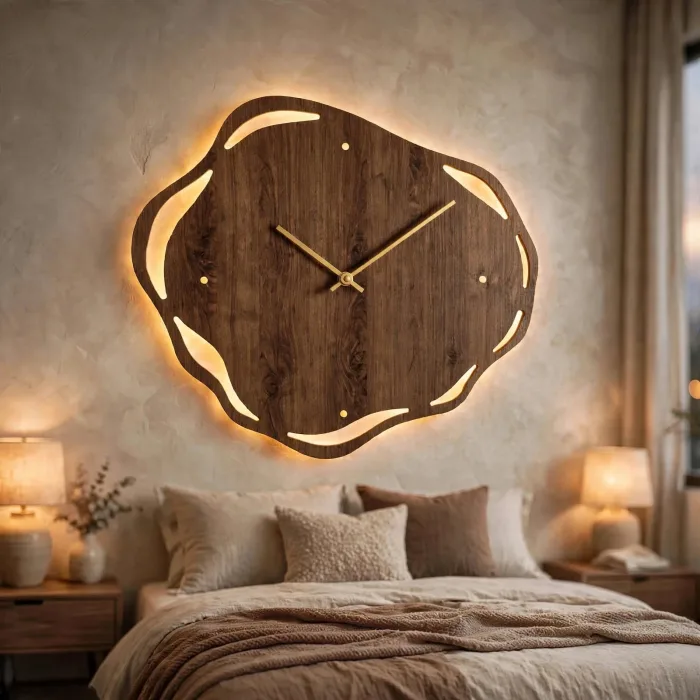 Large Organic Wall Clock Modern Living Room photo 16