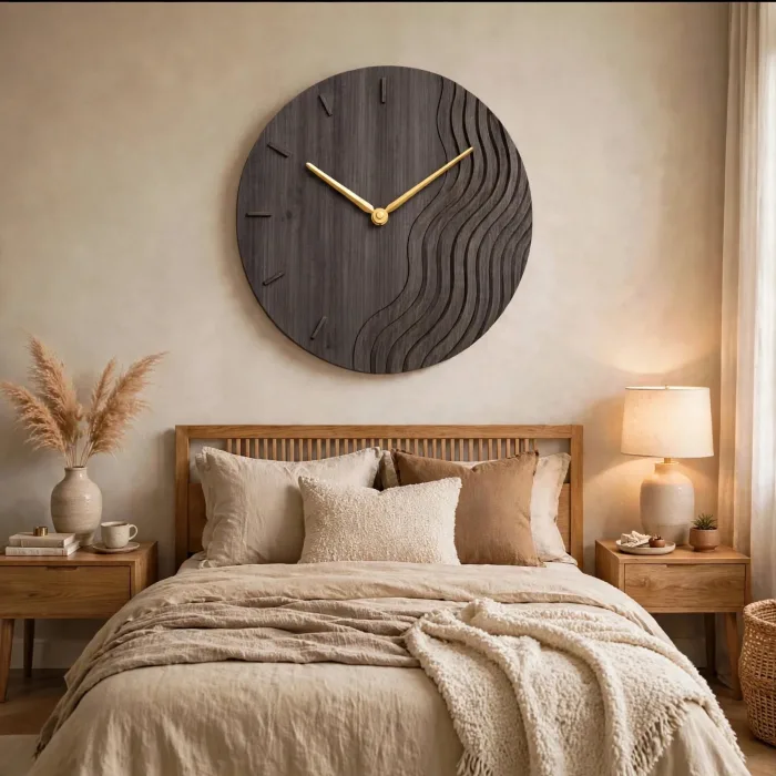 Large Modern Wall Clock With Ambient Light Decor photo 16