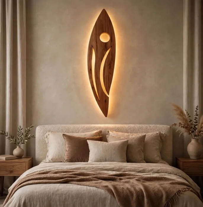 Modern Abstract Wall Light Sculpture Ambient Sconce Art photo 16