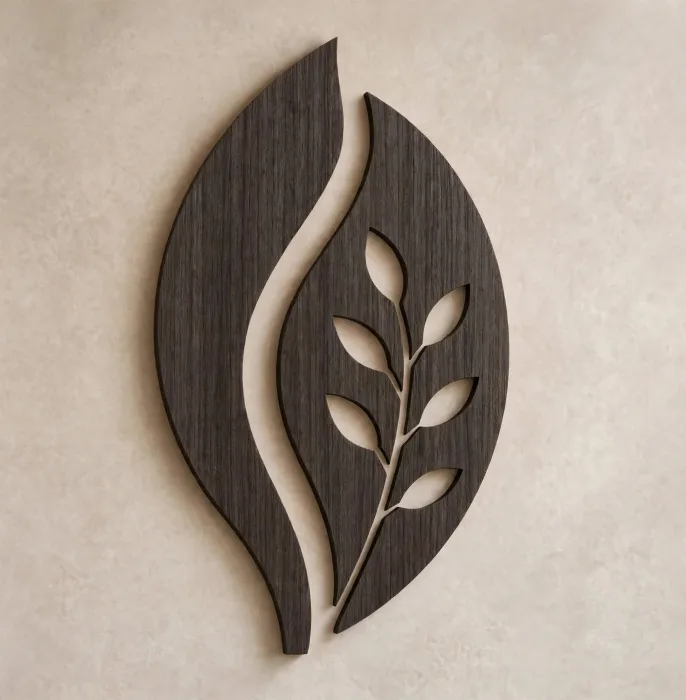 Modern Leaf Wall Art Lighted Minimalist Home Decor photo 16