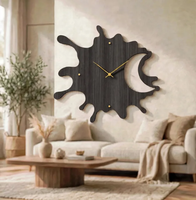 Large Decorative Wall Clock Abstract Modern Design photo 17