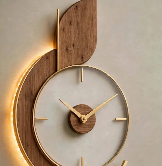 Large Modern Decorative Wall Clock Minimalist Living Room photo 17