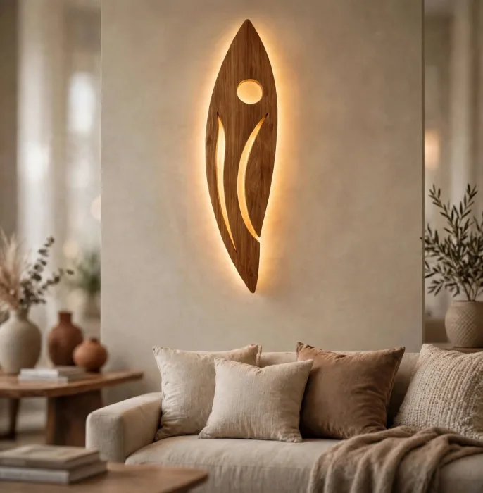 Modern Abstract Wall Light Sculpture Ambient Sconce Art photo 17