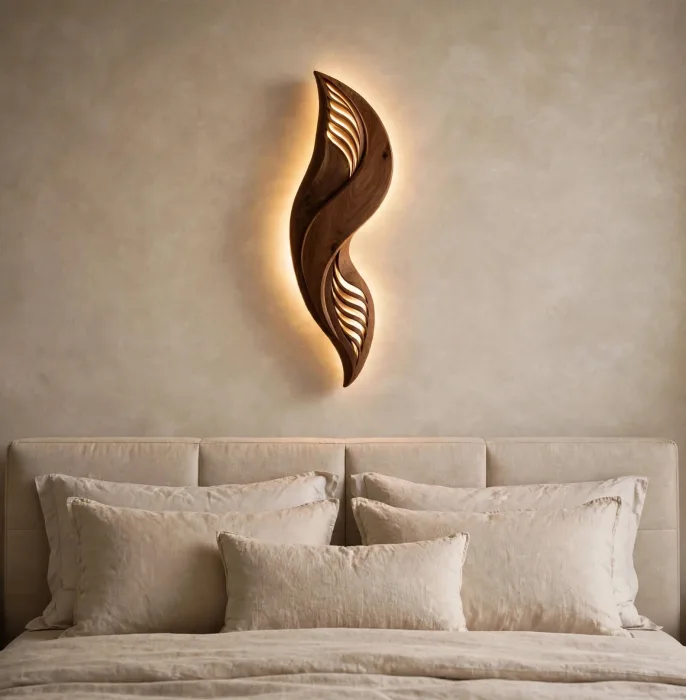 Modern Wall Art Light Sculptural Decorative Sconce Decor photo 17